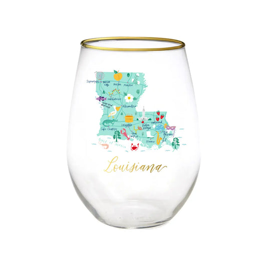 Louisiana Stemless Wine Glass