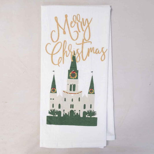 Cathedral Christmas Flour Sack Hand Towel