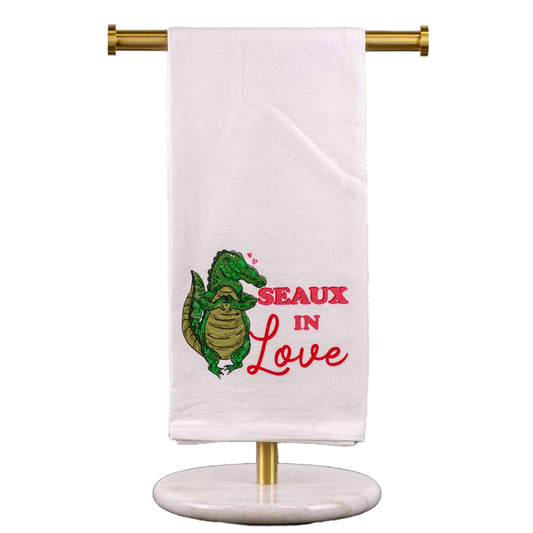Seaux In Love Flour Sack Hand Towel