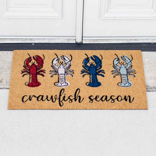 Crawfish Season Coir Doormat
