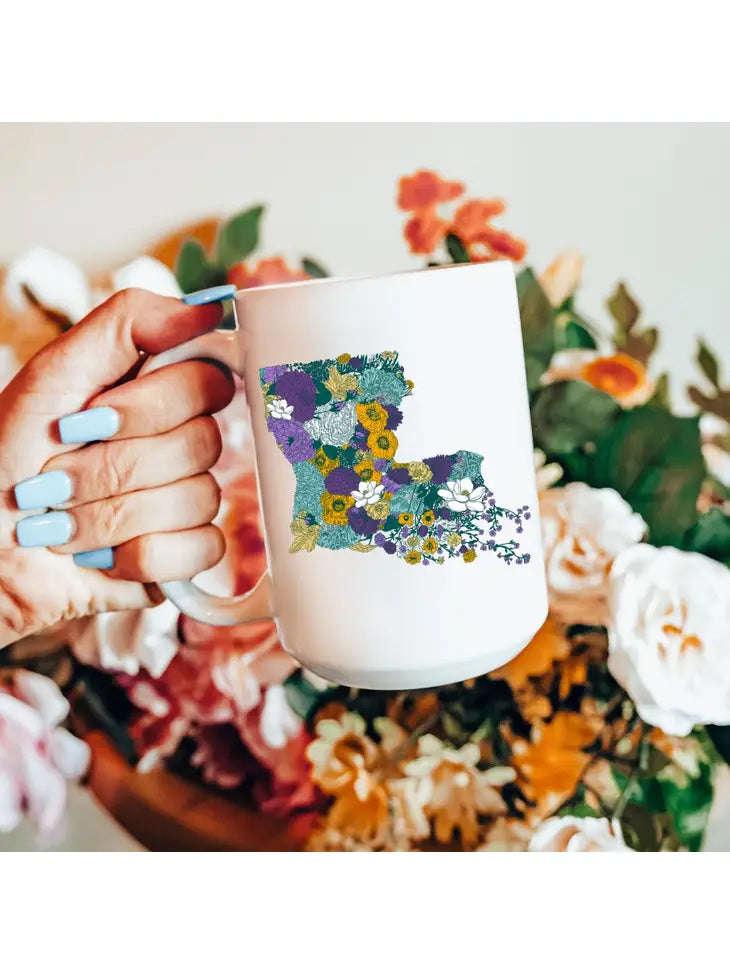 Coffee Mug- Floral Louisiana