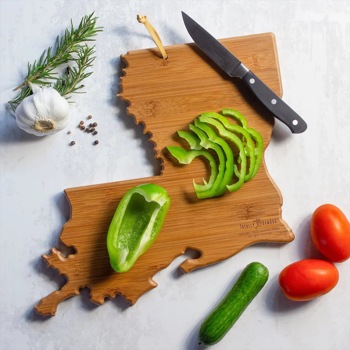 Louisiana Cutting Board with Artwork By Summer Stokes