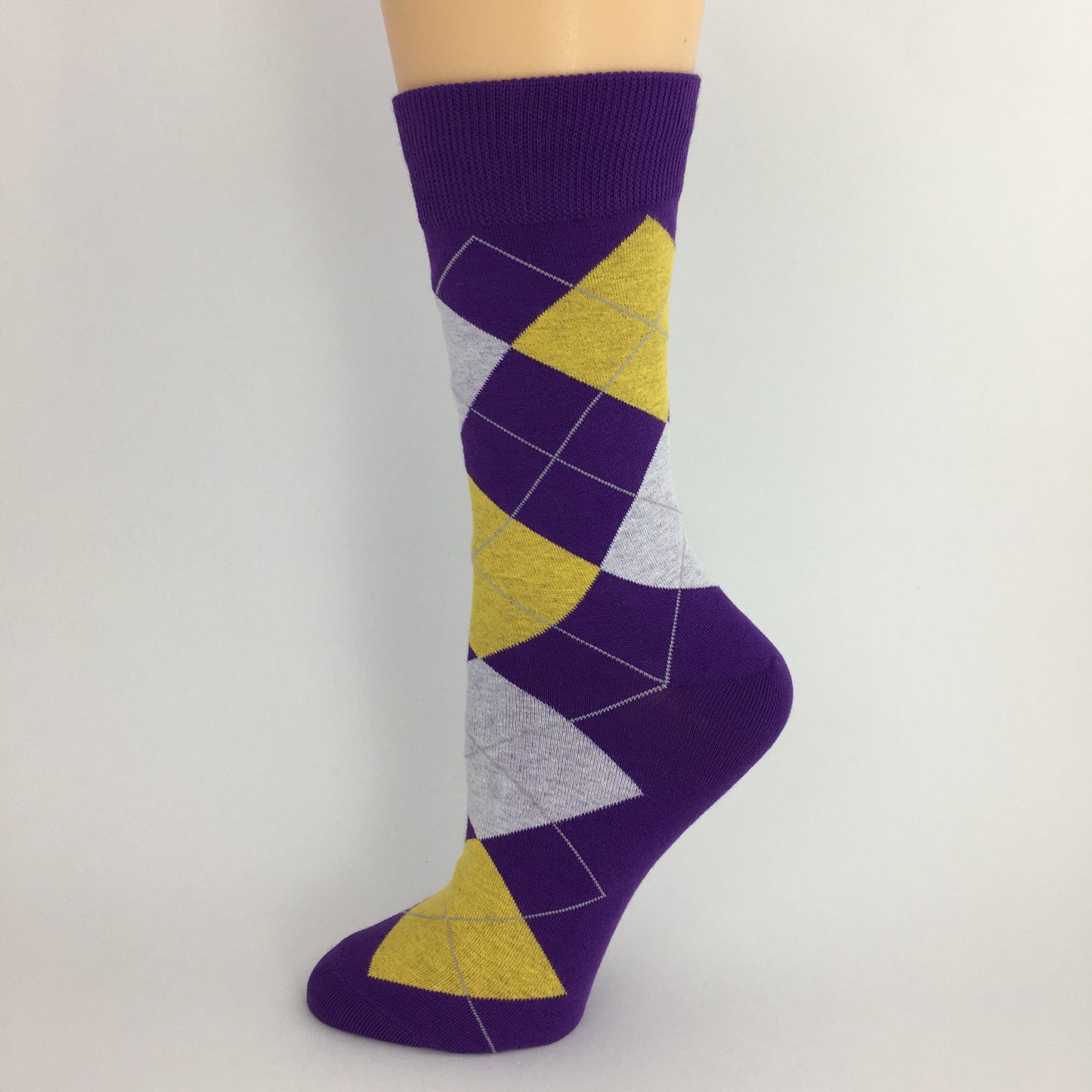 YoYo Men's Socks Purple Diamond/Argyle One Size