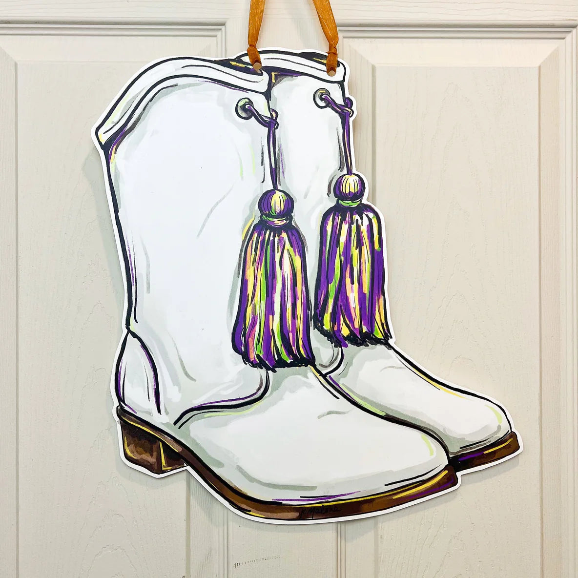 Majorette Marching Boots Door Hanger