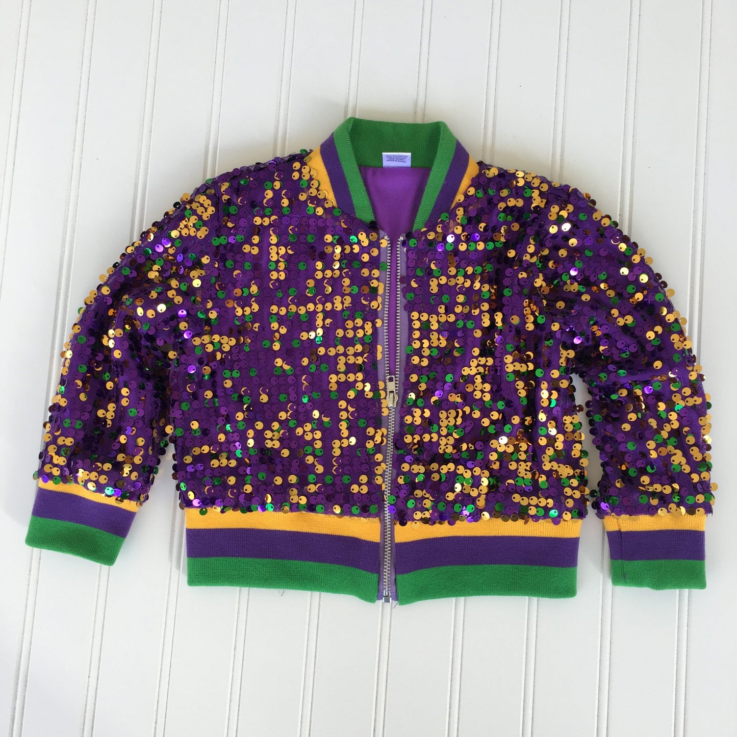 Kids Mardi Gras Confetti Sequin Jacket
