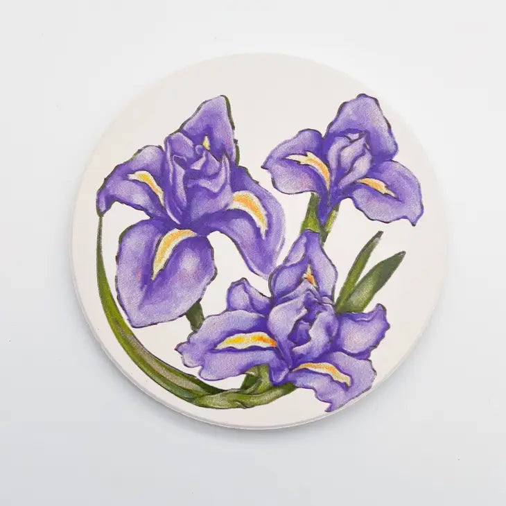 Purple Iris Coaster